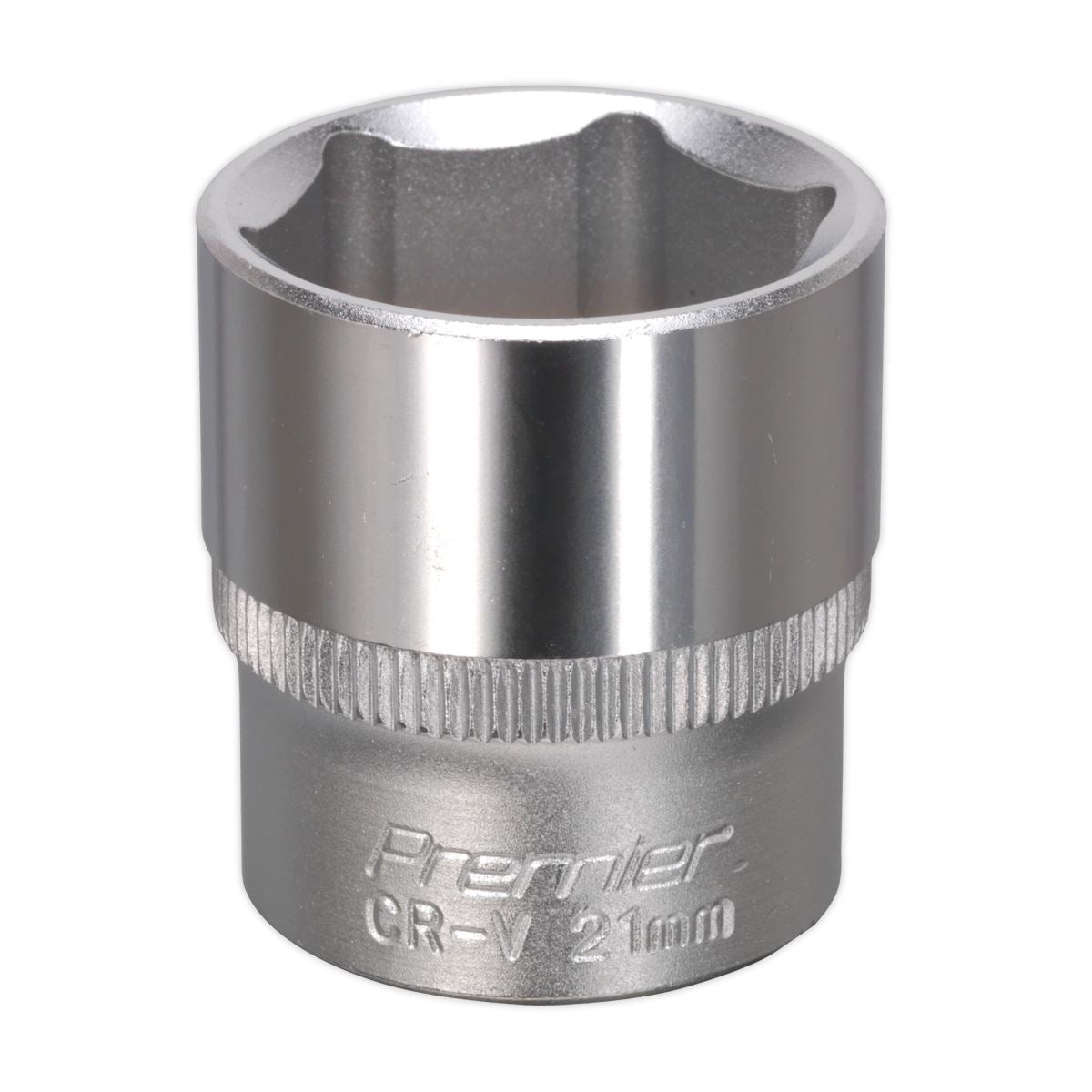 Sealey 3/8"Sq Drive Socket 21mm WallDrive Chrome Standard Length S3821