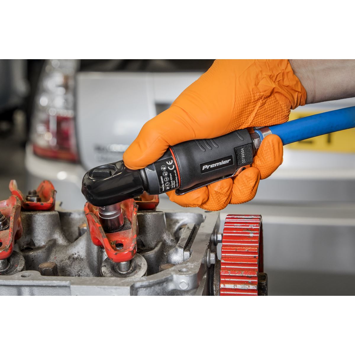 Sealey 2-in-1 Mini Air Ratchet Wrench 1/4" & 1/2"Sq Drive SA1001