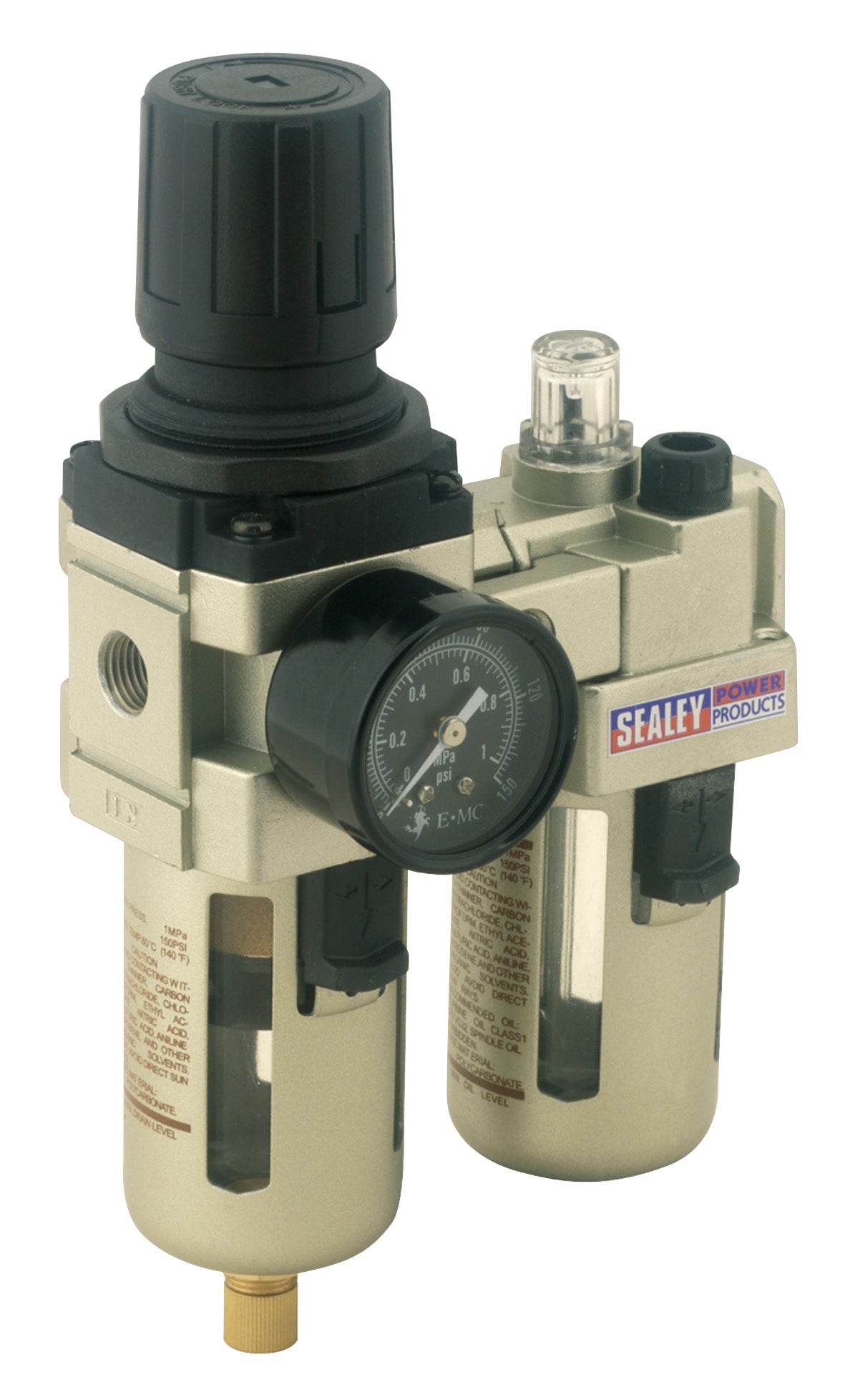 Sealey Air Filter Regulator Lubricator Max Airflow 60cfm SA106