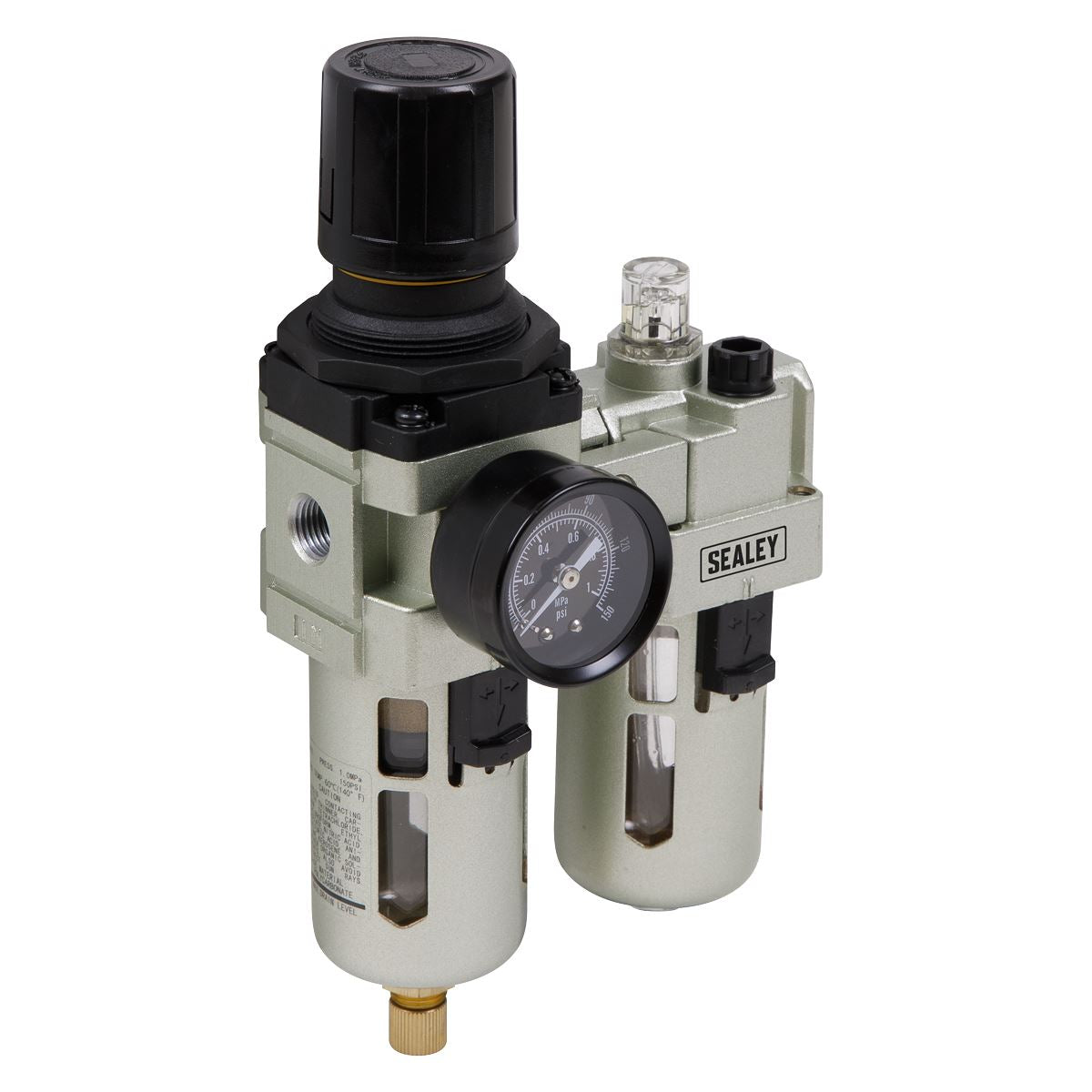 Sealey Air Filter Regulator Lubricator Max Airflow 60cfm SA106