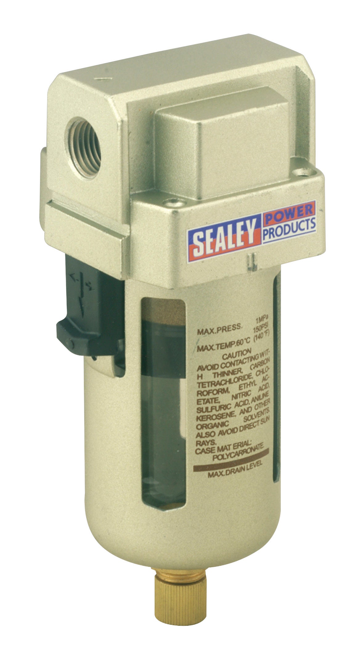 Sealey Air Filter Max Airflow 53cfm Inlet 1/4"BSP SA106F