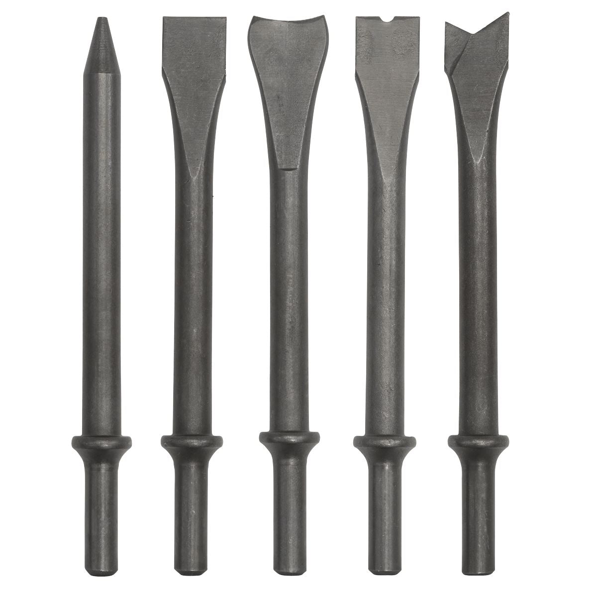 Sealey Air Hammer Chisel Set 5pc 170mm 401 Shank Fits Most Brands SA11C