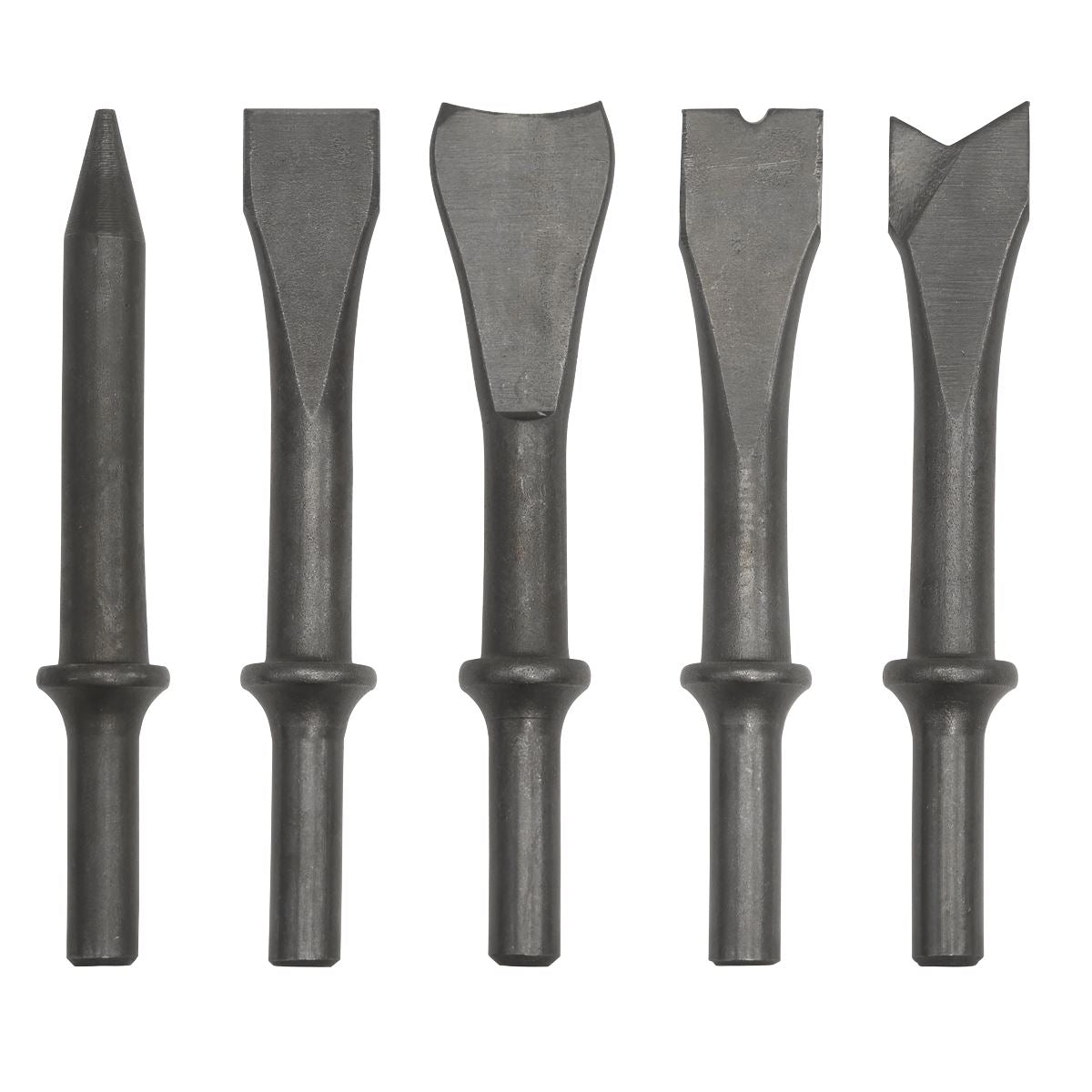 Sealey Air Hammer Chisel Set 5pc 120mm 401" Shank SA12C