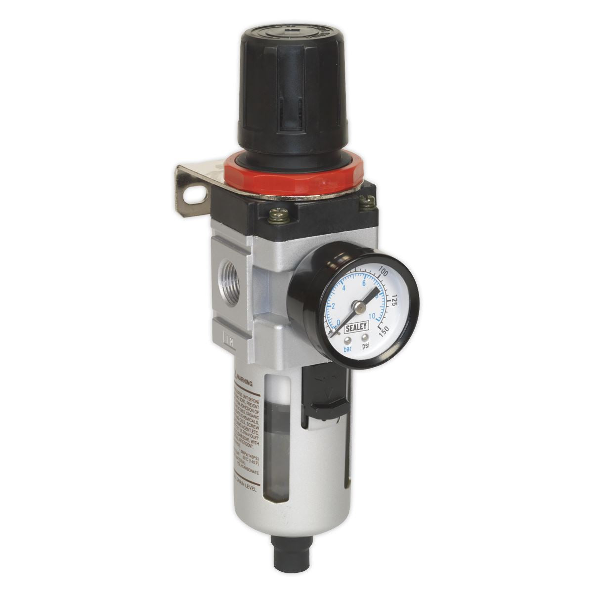Sealey Air Filter Regulator with Gauge Airflow 70cfm SA2001/FR