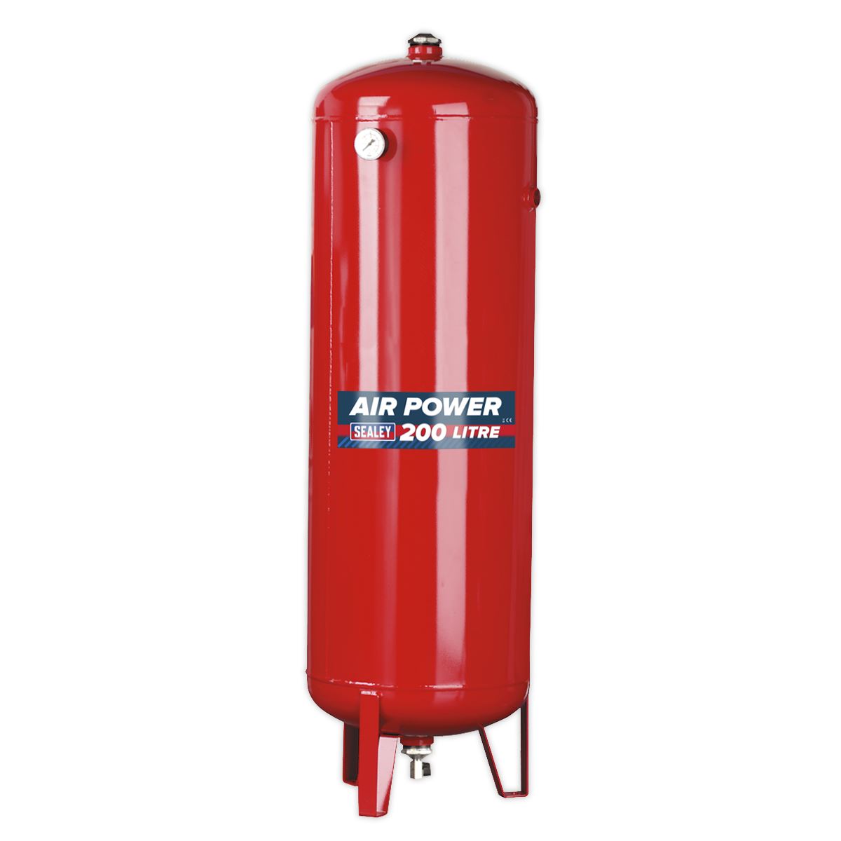 Sealey Air Receiver Compressor Tank Vertical 200L Includes Fitting Kit SA200T