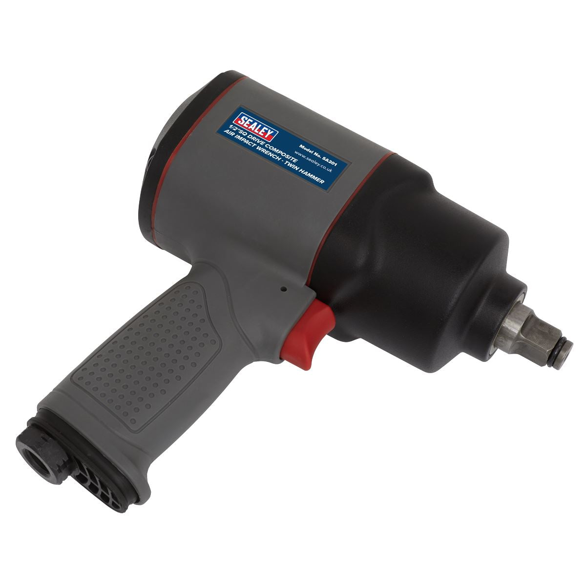 Sealey Air Impact Wrench 1/2" Drive Composite Twin Hammer 590lb.ft 800Nm SA201