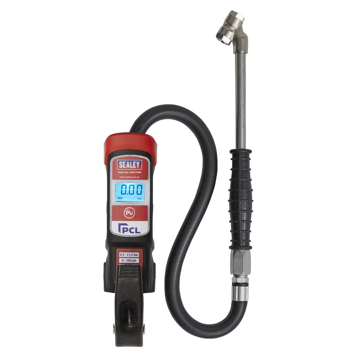 Sealey Premier Anodised Digital Tyre Inflator with Twin Push-On Connector SA37/96B