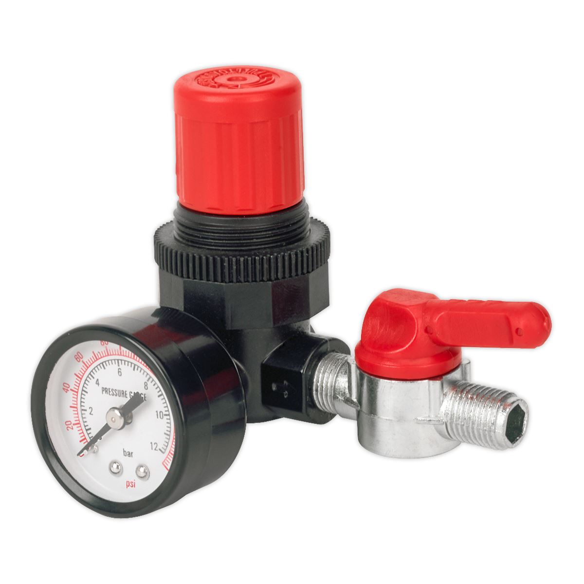 Sealey Air Regulator 1/4"BSP Female 1/4"BSP Male Airflow 76cfm SA5/RG/14