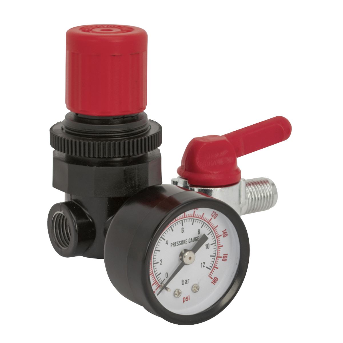 Sealey Air Regulator 1/4"BSP Female 1/4"BSP Male Airflow 76cfm SA5/RG/14