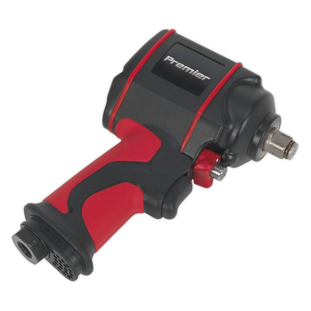 Sealey Stubby Air Impact Wrench 1/2D Twin Hammer Torque 800lb.ft 1080Nm SA6002S