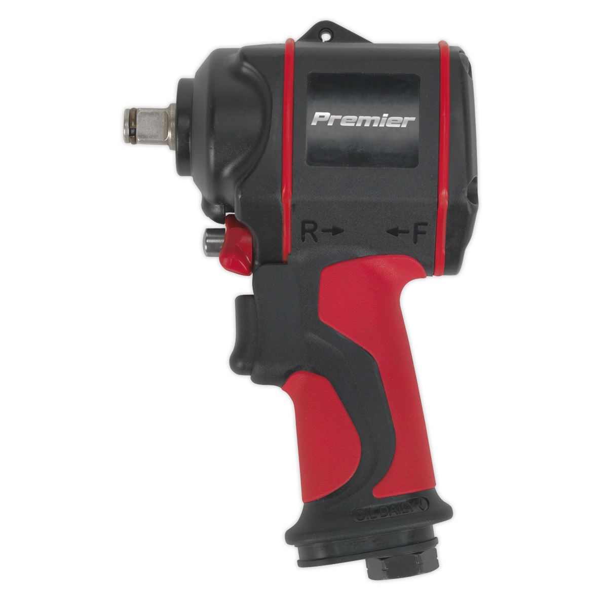 Sealey Stubby Air Impact Wrench 1/2D Twin Hammer Torque 800lb.ft 1080Nm SA6002S