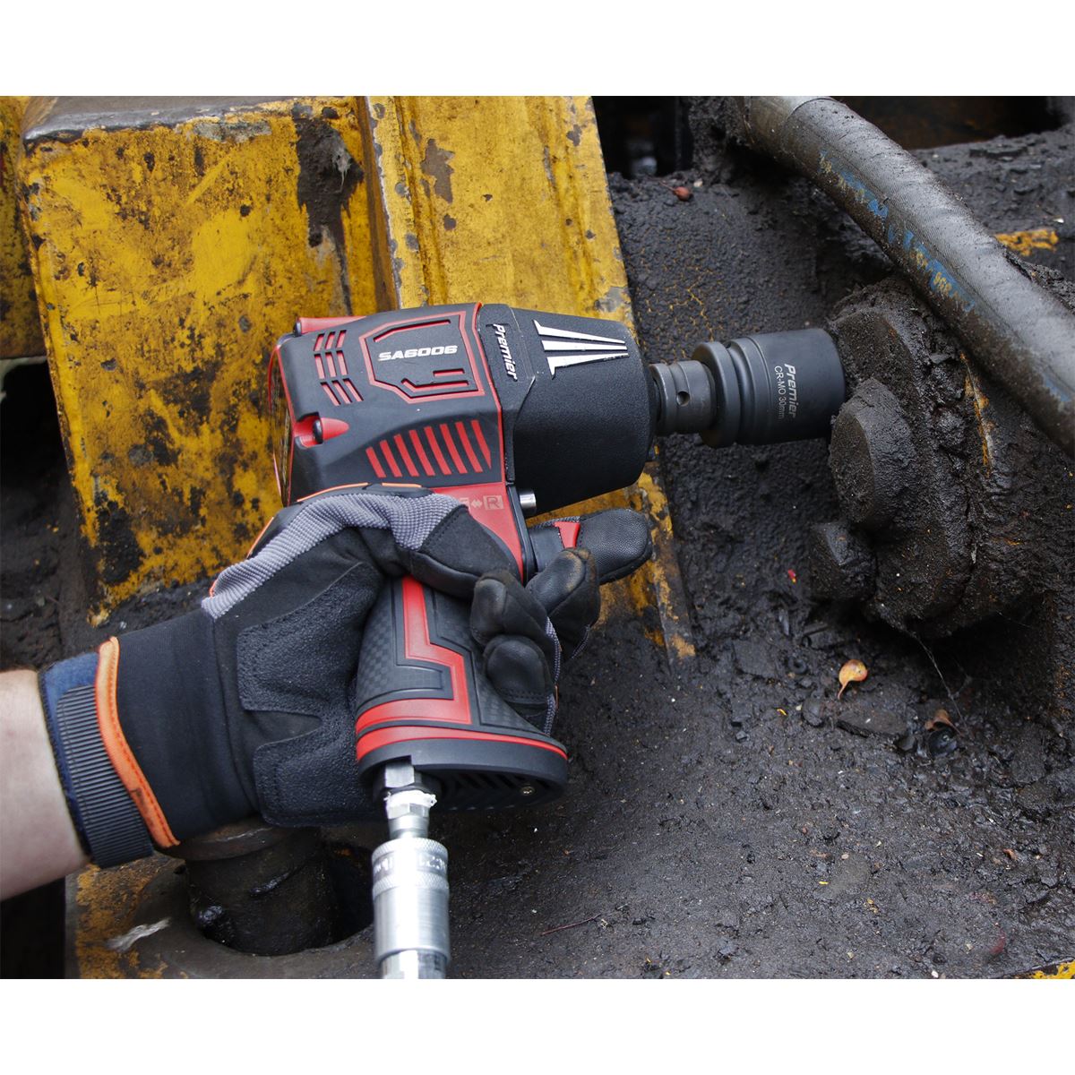 Sealey Composite Air Impact Wrench 1/2"D Twin Hammer 1050lb.ft 1428Nm SA6006