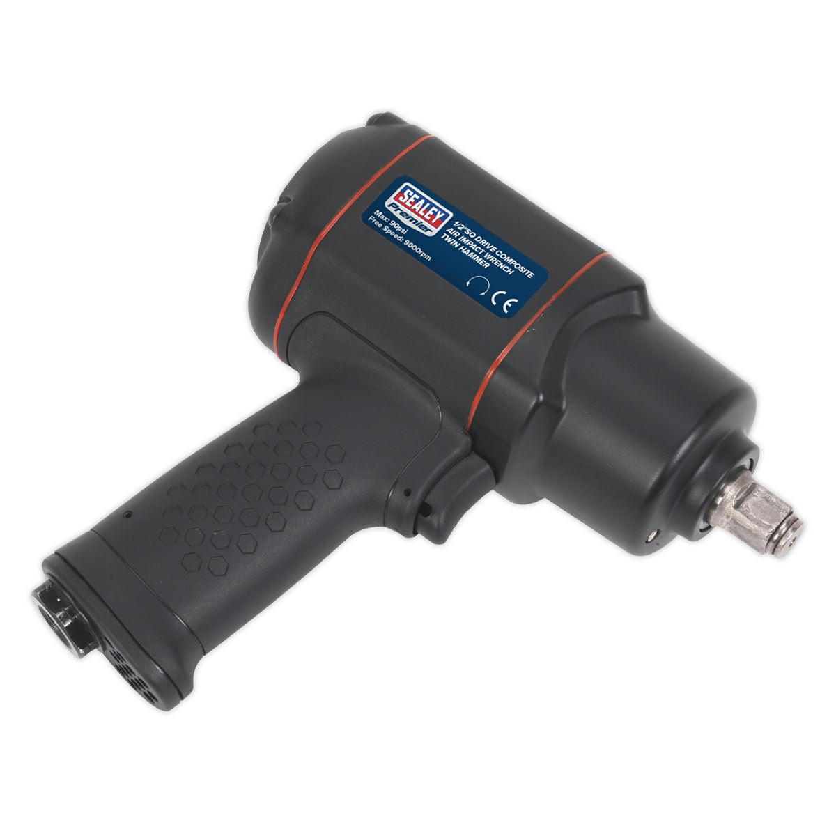 Sealey Air Impact Wrench 1/2" Drive Twin Hammer Torque 1320lb.ft 1789Nm SA6007