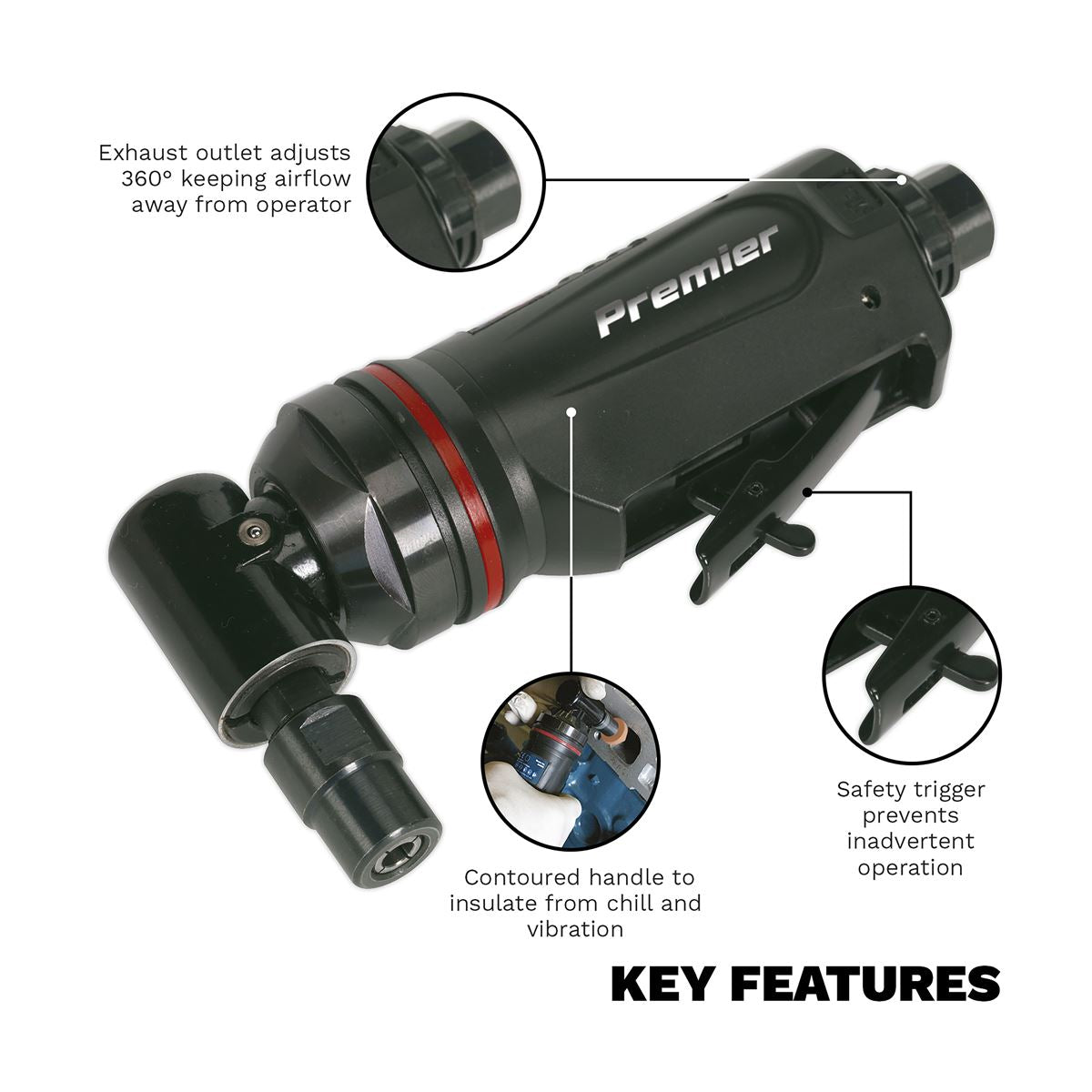 Sealey Air Die Grinder Maxi Size 90� Premier SA655