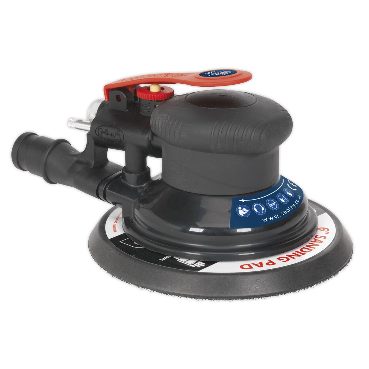 Sealey Air Palm Orbital Sander �150mm Dust-Free SA801
