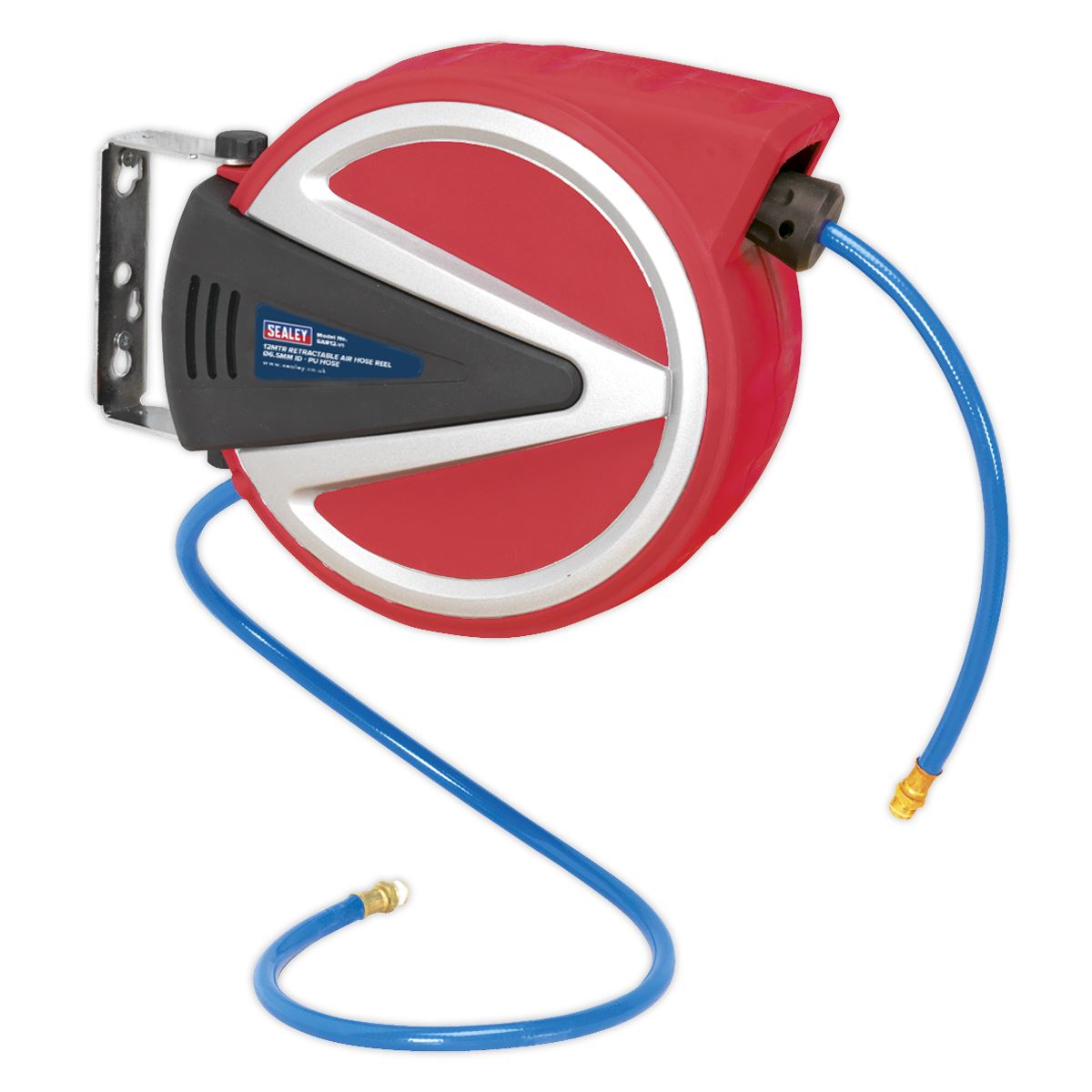 Sealey Retractable Air Hose Reel 12 Metre 6.5mm ID - PU Hose SA812
