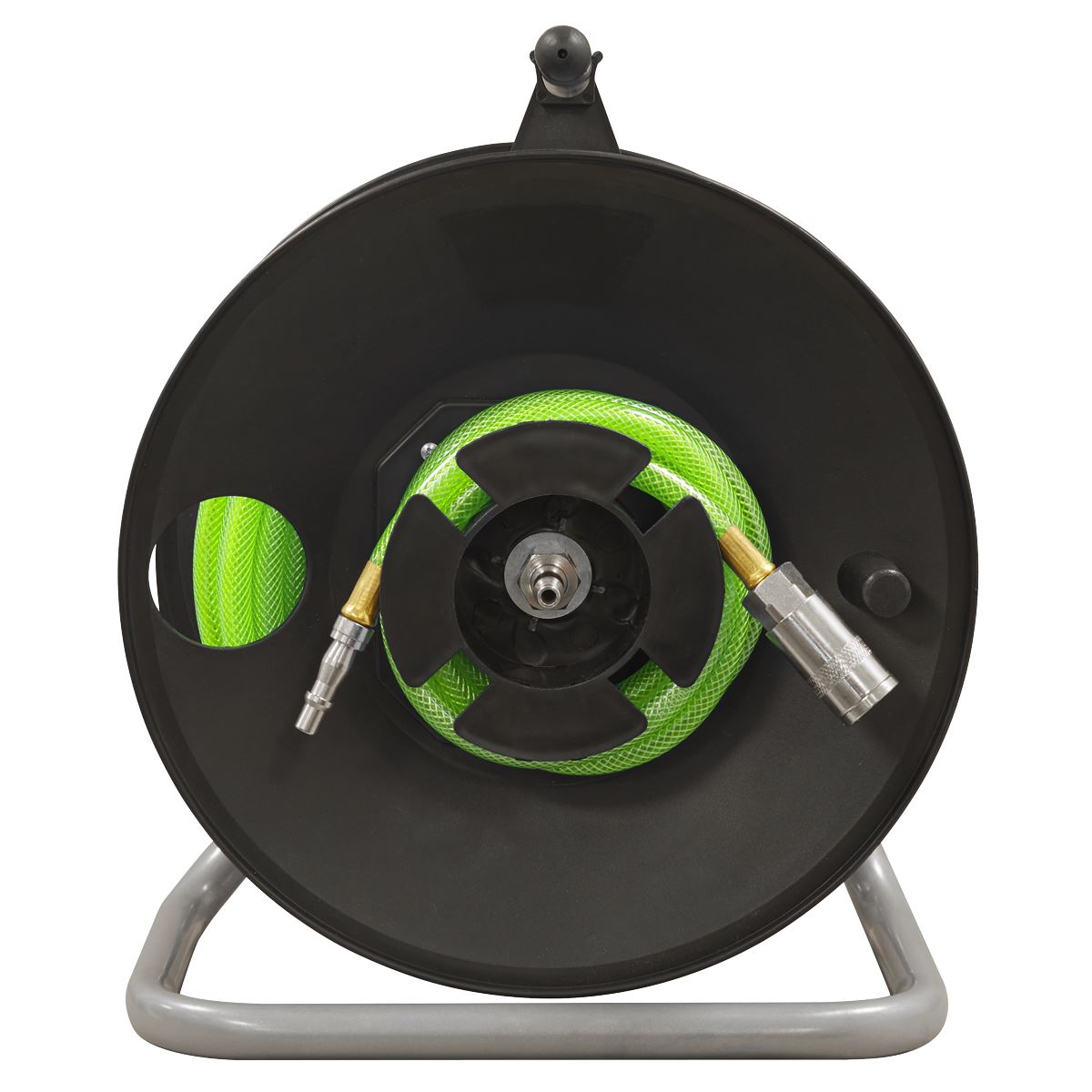 Sealey 20m Portable Manual Air Hose Reel 6mm ID Max 300psi Braided PVC SA825