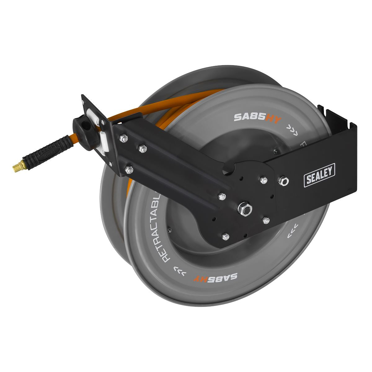 Sealey 20m Retractable High Vis Hybrid Air Hose Steel Reel 10mm ID SA85HY