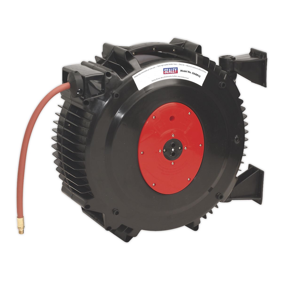 Sealey Retractable Air Hose Reel 15 Metre 13mm ID Rubber Hose SA8812
