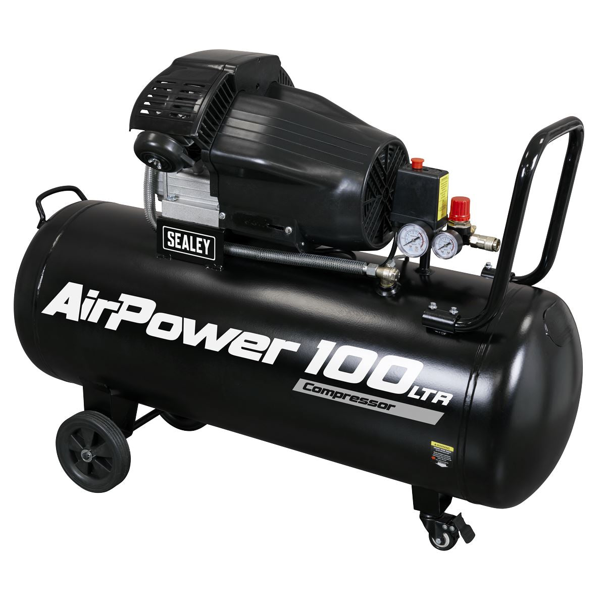 Sealey 100L V-Twin Direct Drive Air Compressor 3hp 230V 13A Portable SAC10030VA