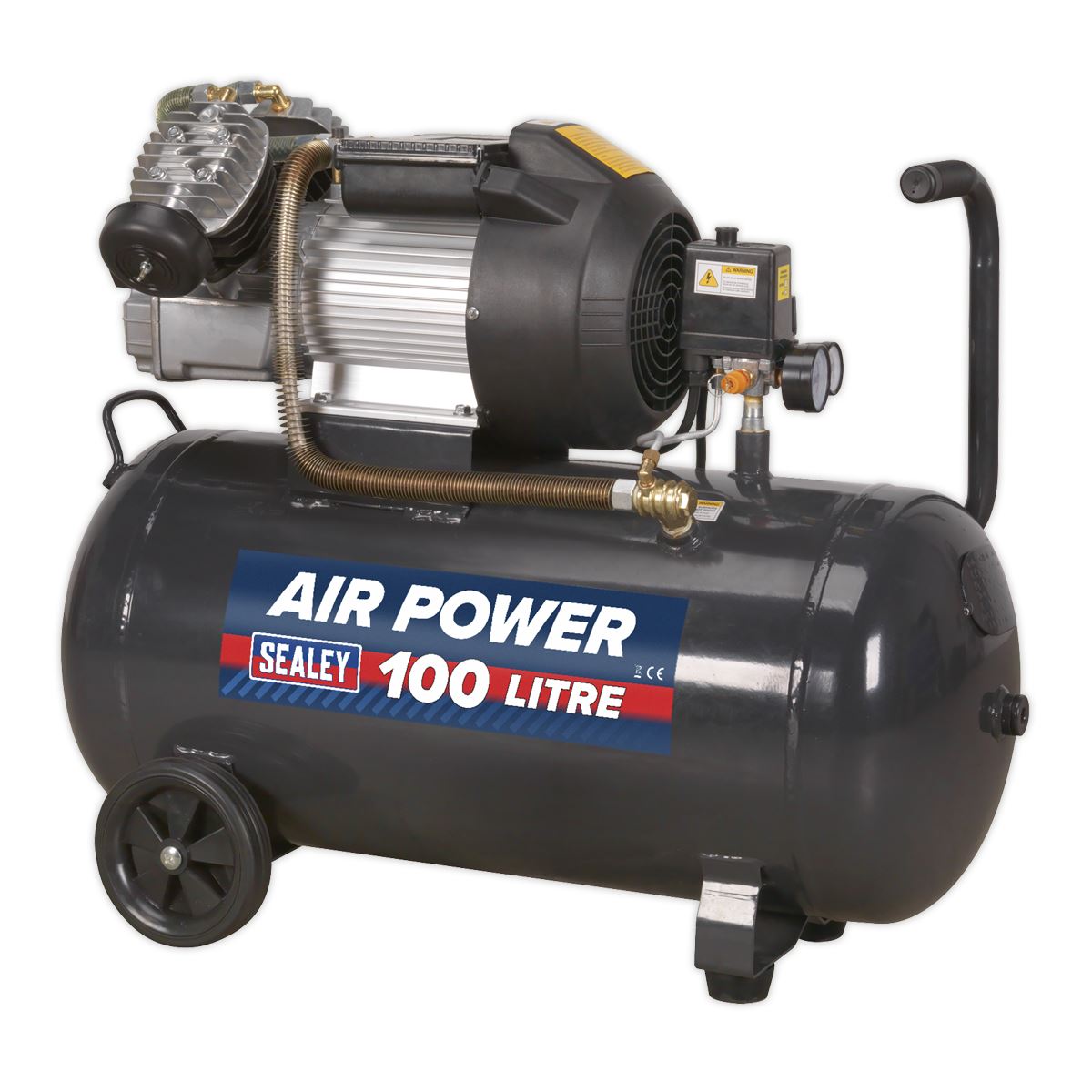 Sealey Air Compressor 100L V-Twin Direct Drive 3hp SAC10030VE