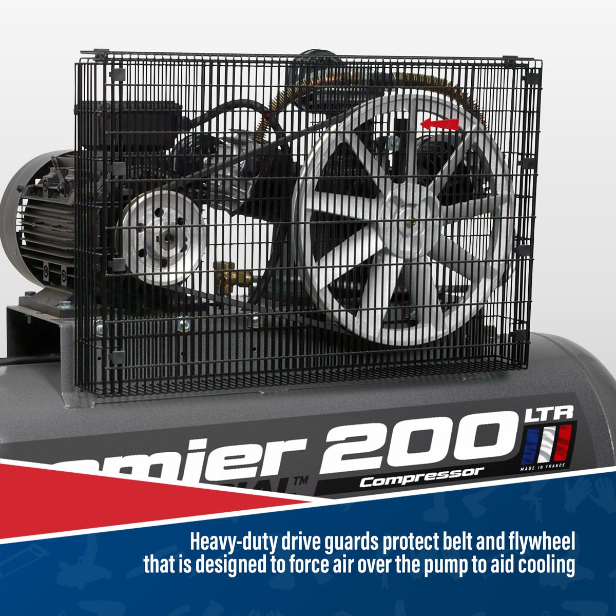 Sealey Air Compressor 200L Belt Drive 5.5hp 3ph SAC32055B