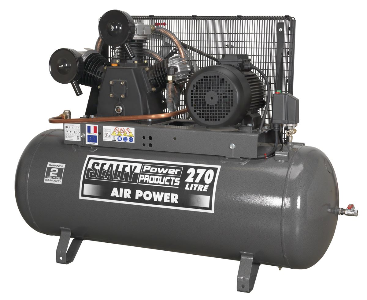 Sealey Air Compressor 270L Belt Drive 7.5hp 3ph SAC32775B