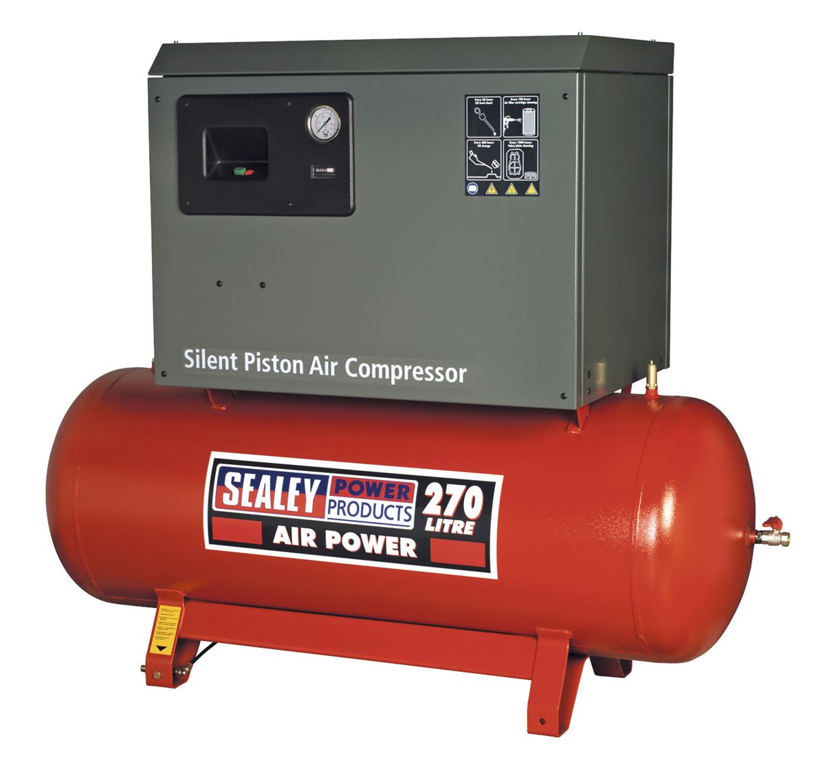 Sealey Compressor 270L Belt Drive 7.5hp 3ph 2 Stage with Low Noise SAC72775BLN