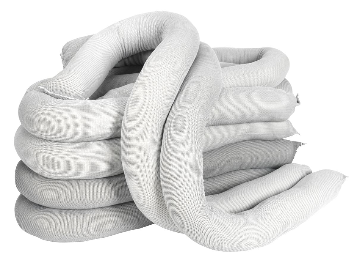 Sealey Spill Absorbent Sock 80mm x 1.2m Pack of 10 SAS10