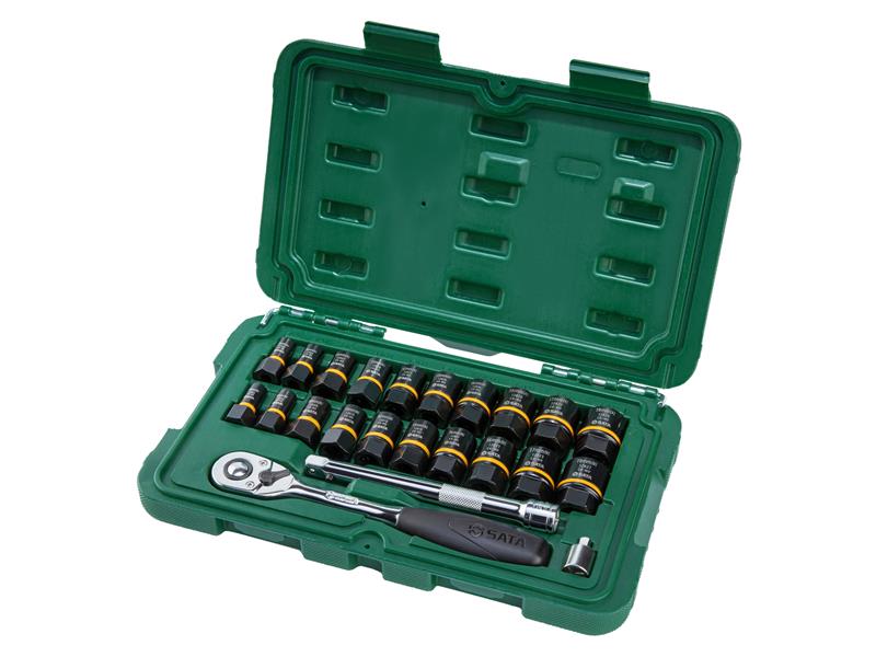 SATA Tools BoltBiter Fastener Extraction Set 1/4in & 3/8in 23 Piece SATST09138