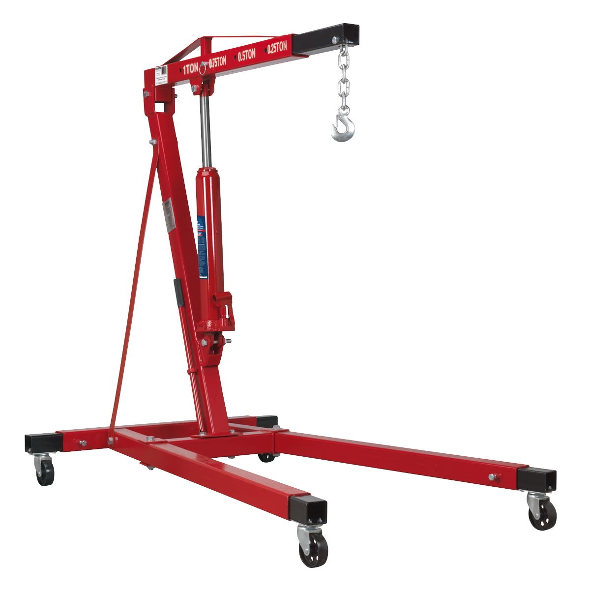 Sealey Engine Crane 1 Tonne Long Reach Extendable Legs SC10LR