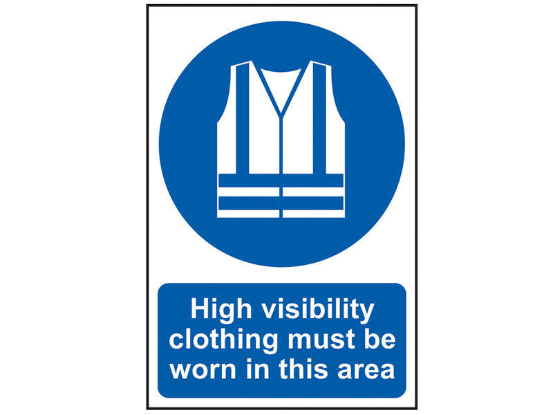 Scan High Visibility Jackets Must Be Worn In This Area - PVC Sign 200 x 300mm SCA0022