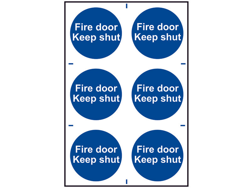 Scan Fire Door Keep Shut - 6 PVC Signs 100 x 100mm SCA0151