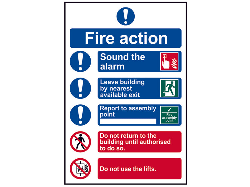 Scan Fire Action Procedure, Style 2 - PVC Sign 200 x 300mm SCA0178