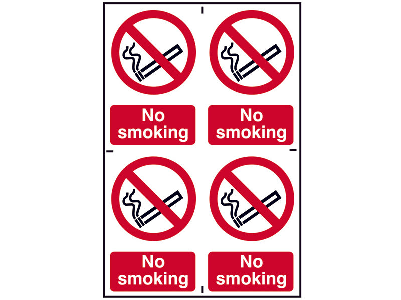 Scan No Smoking - 4 PVC Signs 100 x 150mm SCA0552