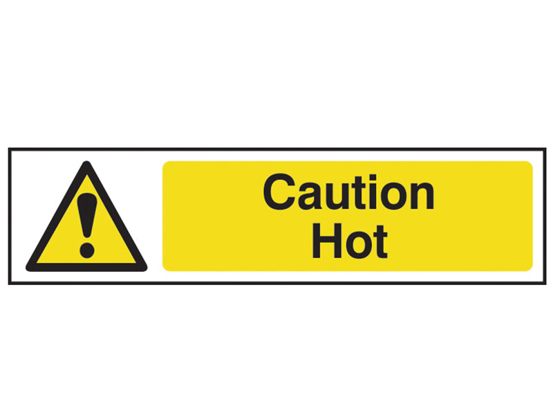 Scan Caution Hot - PVC Sign 200 x 50mm SCA5115