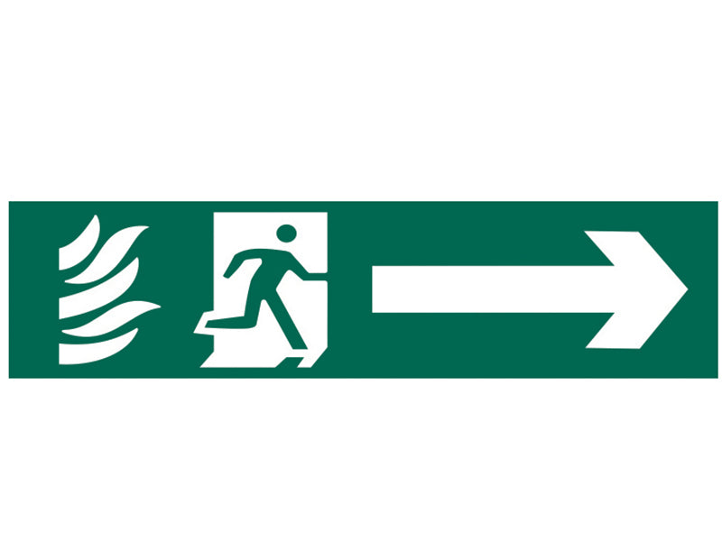 Scan Running Man Arrow Right - PVC Sign 200 x 50mm SCA5200