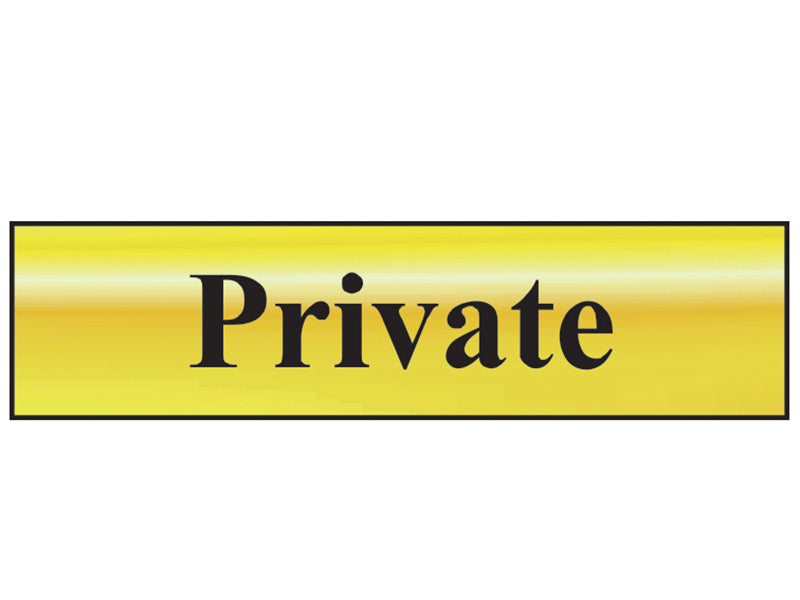 Scan Private - Polished Brass Effect 200 x 50mm SCA6012