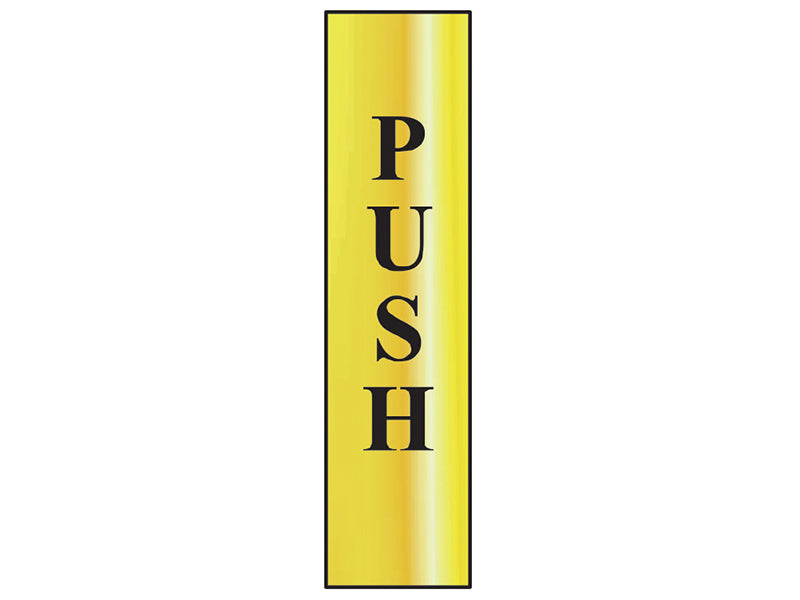 Scan Push Vertical - Polished Brass Effect 50 x 200mm SCA6032