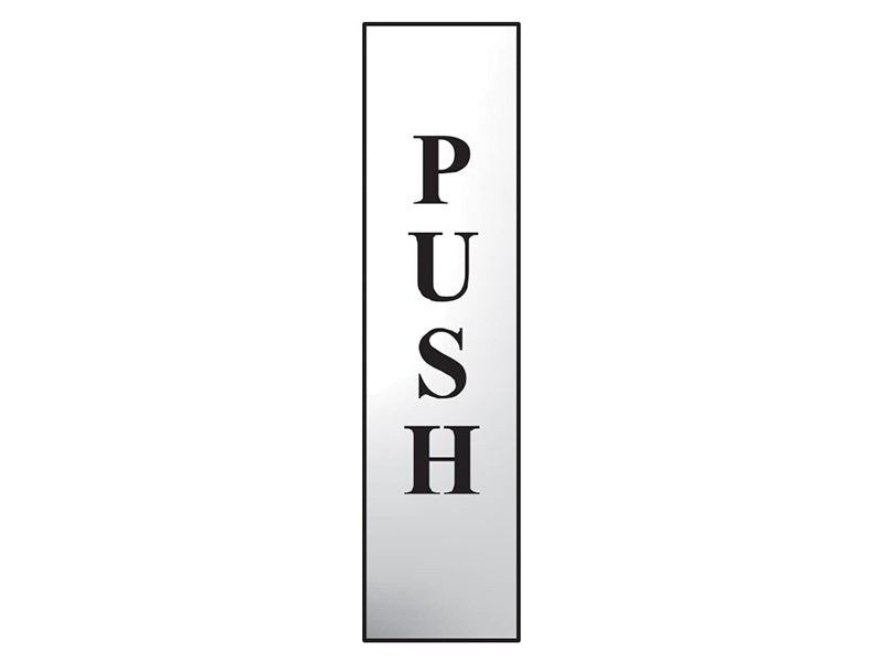 Scan Push Vertical - Polished Chrome Effect 50 x 200mm SCA6032C