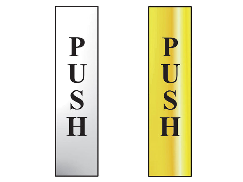 Scan Push Vertical - Polished Chrome Effect 50 x 200mm SCA6032C