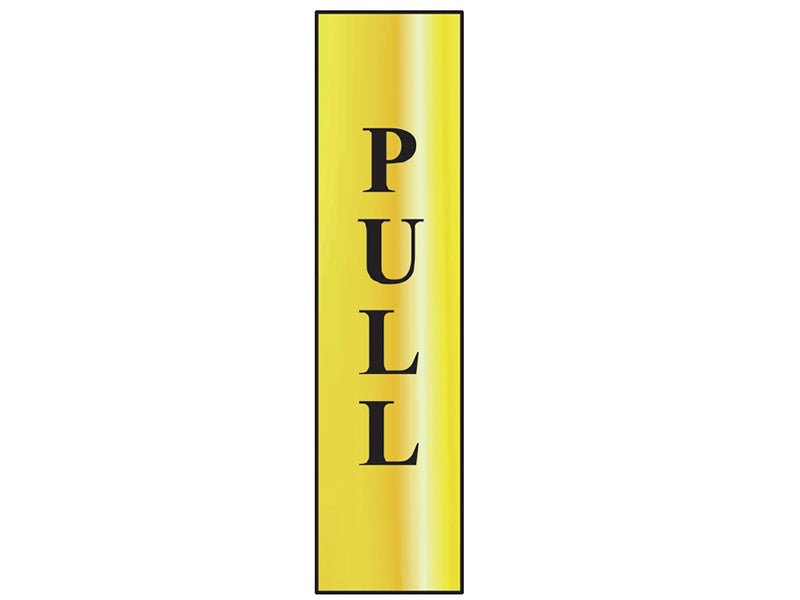 Scan Pull Vertical - Polished Brass Effect 50 x 200mm SCA6034