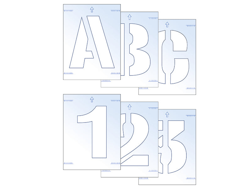 Scan Letter & Number Stencil Kit 50mm SCA9404