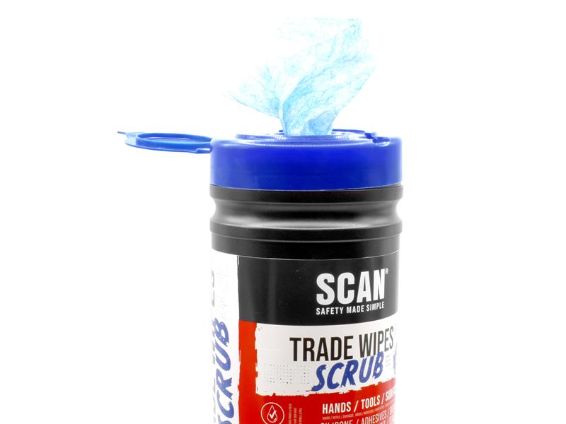 Scan Scrub Wipes Tub 80 Dual Sided Surfaces Hands Tools And Machinery SCACWS80