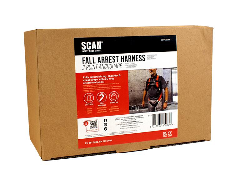 Scan Fall Arrest Harness 2-Point Anchorage SCAFAHARN6
