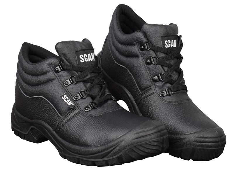 Scan 4 D-Ring Chukka Safety Boots Black UK 12 EUR 47 SCAFWCHUK12