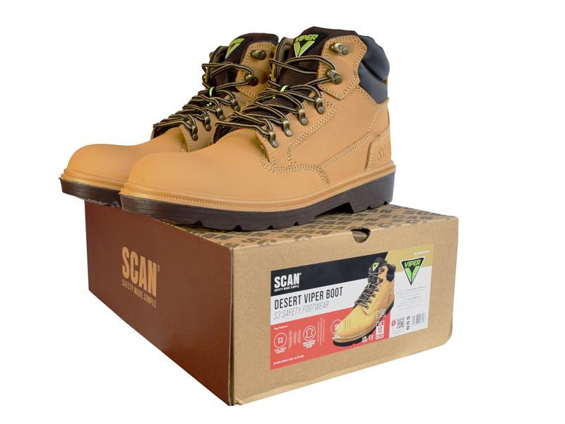 Scan Desert Viper S3 Safety Boots UK 10 EUR 45 Leather SCAFWDESVI10