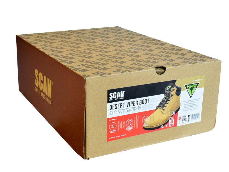 Scan Desert Viper S3 Safety Boots UK 7 EUR 41 Leather SCAFWDESVI7