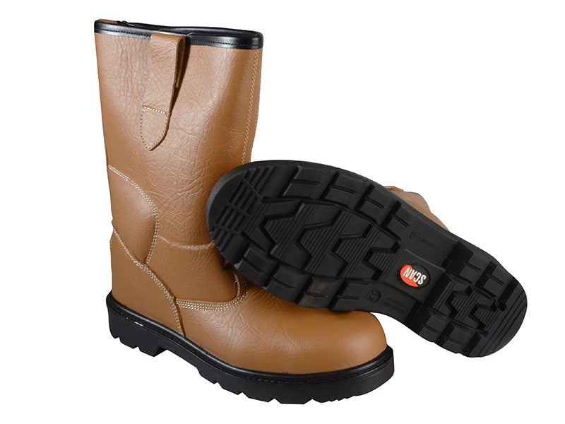 Scan Texas Lined Rigger Boots Tan UK 11 EUR 46 SCAFWTEXAS11