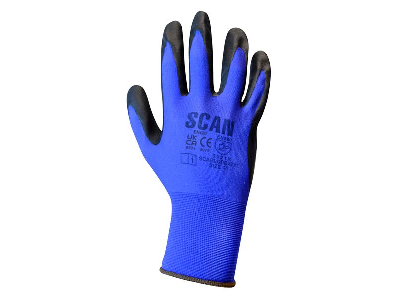 Scan Max - Dexterity Nitrile Gloves - M (Size 8) SCAGLODEXTM